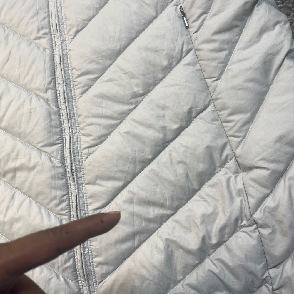Patagonia Fiona Down Parka Women's Medium Grey Fog Quilted Puffer Coat 28222 - Picture 11 of 12